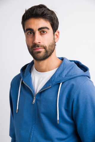 Felpa Zip Cappuccio