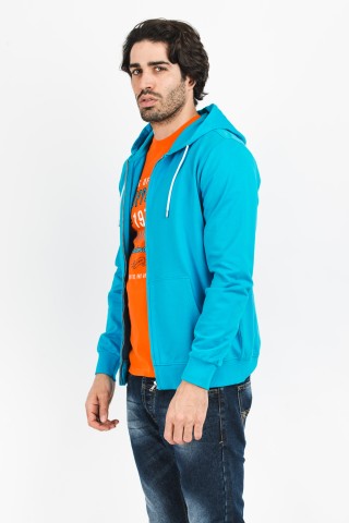 Felpa Zip Cappuccio