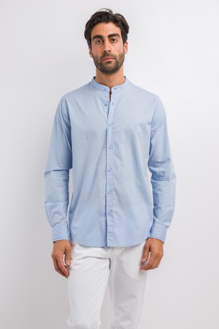 Camicia Coreana Tinta Unita