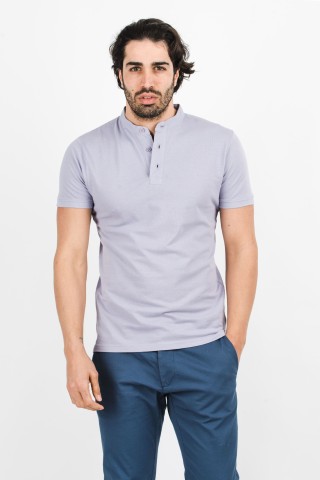 Polo Coreana Tinta Unita