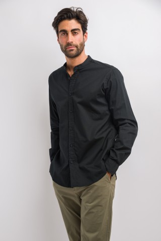 Camicia Coreana Tinta Unita