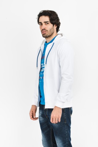 Felpa Zip Cappuccio