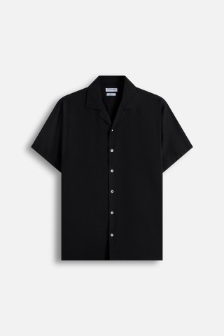 Camicia Mezza Manica Collo Bowling