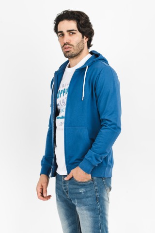 Felpa Zip Cappuccio