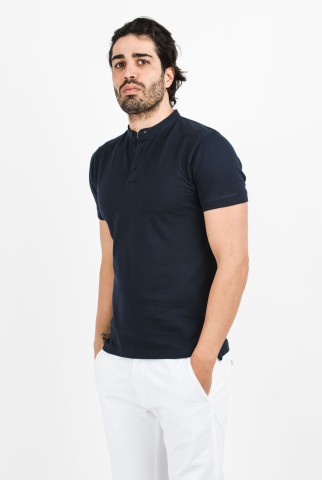 Polo Coreana Tinta Unita