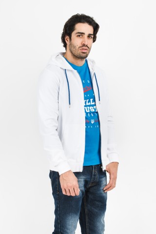Felpa Zip Cappuccio