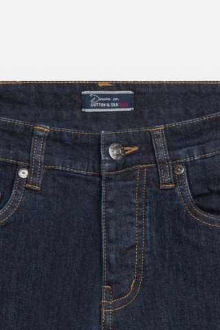 Jeans Slim Fit Dark Blu Solid Color