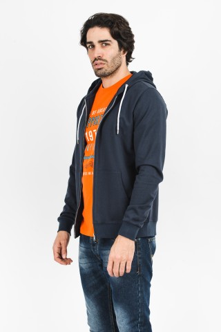 Felpa Zip Cappuccio