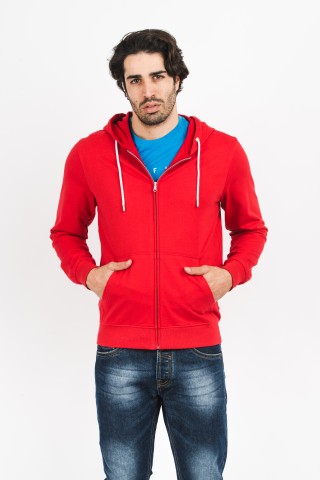Felpa Zip Cappuccio