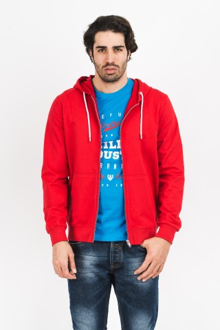 Felpa Zip Cappuccio
