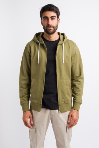 Felpa Zip Cappuccio