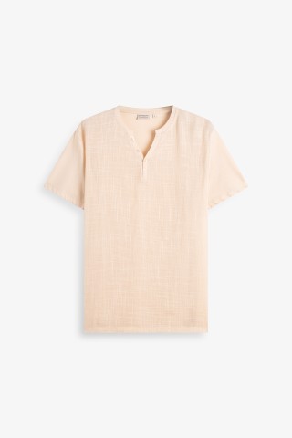 T-Shirt Serafino Texturizzata