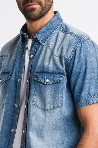 Camicia Jeans Mezza Manica
