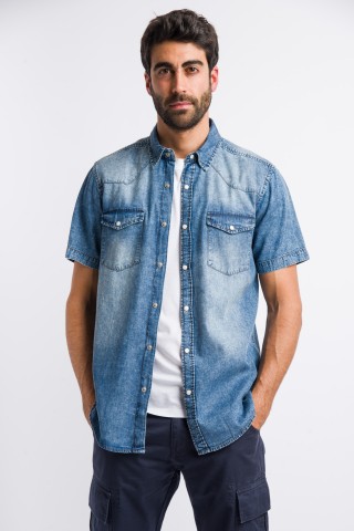 Camicia Jeans Mezza Manica