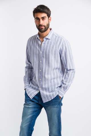 Camicia Fantasia Misto Lino