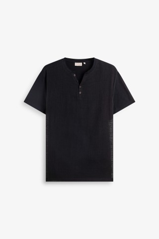 T-Shirt Serafino Texturizzata