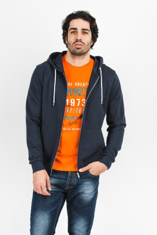 Felpa Zip Cappuccio