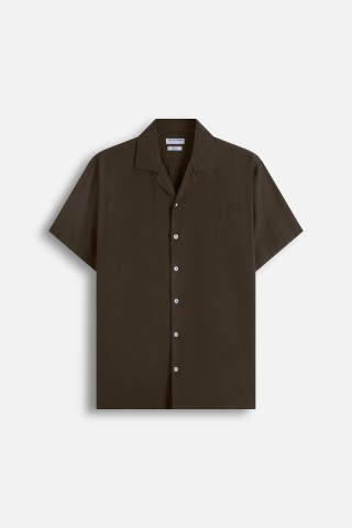 Camicia Mezza Manica Collo Bowling