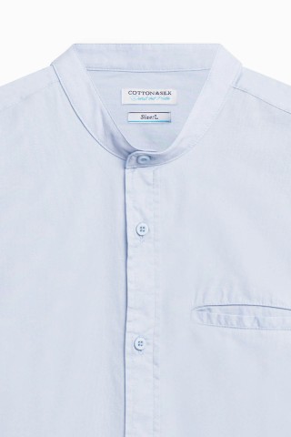 Camicia Coreana Tinta Unita