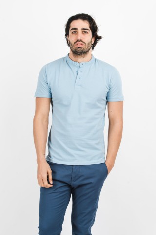 Polo Coreana Tinta Unita