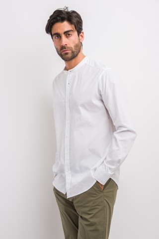 Camicia Coreana Tinta Unita