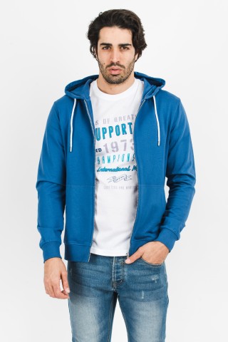 Felpa Zip Cappuccio