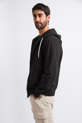 Felpa Zip Cappuccio